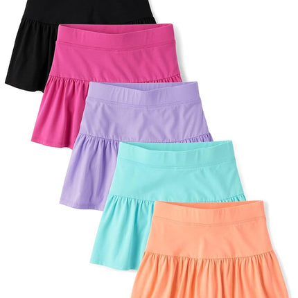 The Children's Place Girls' Stretchy Waistband Skort, Sugarcandy, Large