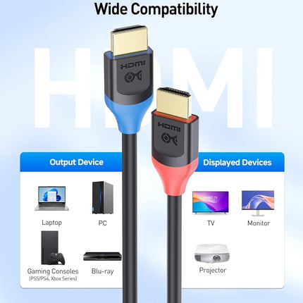 Cable Matters [Ultra High Speed HDMI Certified] 48Gbps 8K HDMI Cable 6.6 ft / 2m with 8K@60Hz, 4K@240Hz and HDR Support for PS5, Xbox Series X/S, RTX3080/3090, RX 6800/6900, Apple TV, and More