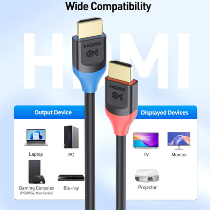 [Ultra High Speed HDMI Certified] Cable Matters 2-Pack 48Gbps 8K HDMI Cable 6.6 ft / 2m with 8K@120Hz, 4K@240Hz and HDR Support for PS5, Xbox Series X/S, RTX3080/3090, RX 6800/6900, Apple TV, and More