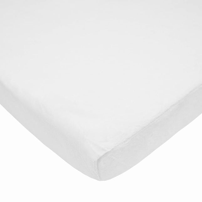 American Baby Company Fitted Portable/Mini-Crib Sheet,Heavenly Soft Chenille,White, for Boys and Girls