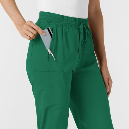 WonderWink Women's Stovepipe High-Low Hem Scrub Pant, Hunter, Large