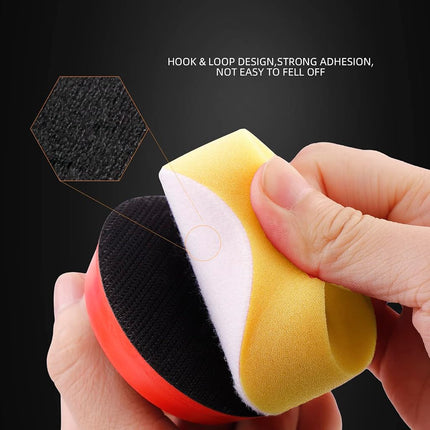 Polishing Pad, ZFE 50pcs 3 inch/80 mm Sponge Buffing Pads, Foam Polishing Pad Kit for Car Sanding, Polishing and Waxing