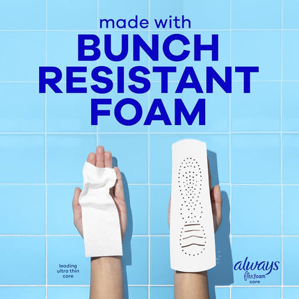 Always Infinity FlexFoam Pads for Women, Size 2, Heavy Pad with Wings, Unscented, 96 Count