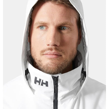 Helly Hansen Men's Crew Hooded Midlayer Jacket 2, White, 3XL