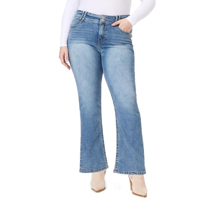 WallFlower Women's Luscious Curvy Bootcut Jeans, Andrea, 5 Shorts
