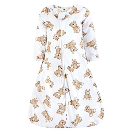 Hudson Baby Saco de dormir de felpa de manga larga de piel sintética para bebés, manta portátil, osos de peluche, 0-6 meses