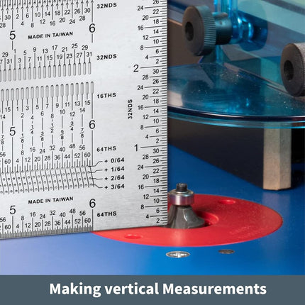 POWERTEC 80025 12-Inch Precision Marking T-Rule, Stainless Steel � Marking & Measuring Tool