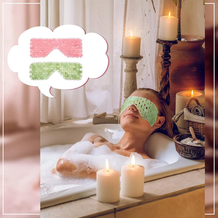 2 Pcs Jade Eye Mask Rose Quartz Crystal Sleep Masks Cooling Eye Mask for Puffiness Light Green Jade Stone Eye Mask for Alleviate Puffiness Massage Relax Wrinkles Relieve Migraine Meditation Beauty
