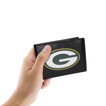 NFL Siskiyou Sports Mens Green Bay Packers Bi-fold Wallet Large Logo One Size Black