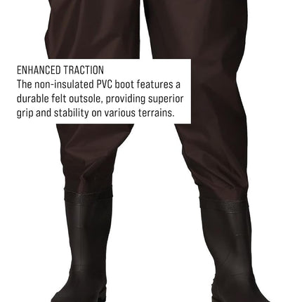 FROGG TOGGS Men's Rana II PVC Bootfoot Chest Wader, Felt, 9