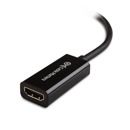 Cable Matters 4K Mini DisplayPort to HDMI 4K Adapter (Mini DP to HDMI Adapter) in Black - Thunderbolt | Thunderbolt 2 Port Compatible