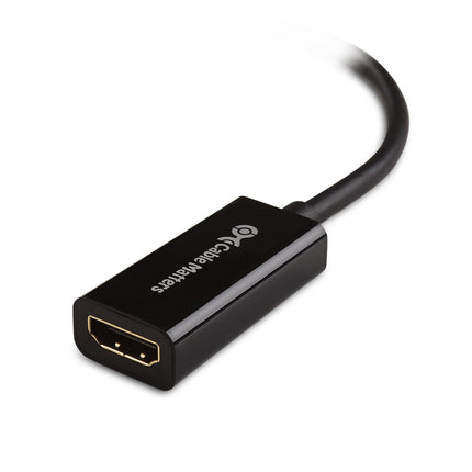 Adaptador Cable Matters Mini DisplayPort a HDMI 4K (Mini DP a HDMI) en negro - Compatible con puertos Thunderbolt | Thunderbolt 2