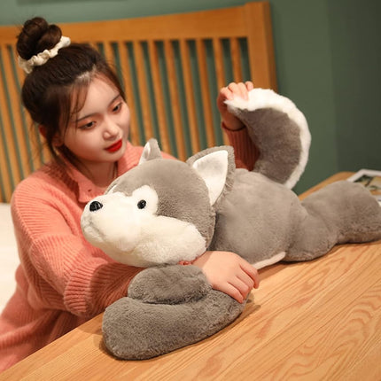 ronivia Weighted Stuffed Animals, 29.5" 6.2lbs Weighted Husky Stuffed Animal Toy Cute Huskies Plush Pillow Weighted Plush Animals Toy