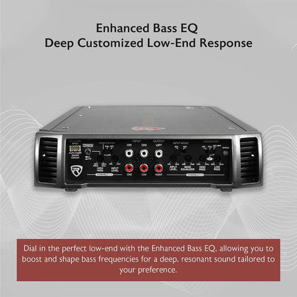 Rockville RXA-F2 2400 Watt Peak / 1200w RMS 4 Channel Amplifier Car Stereo Amp