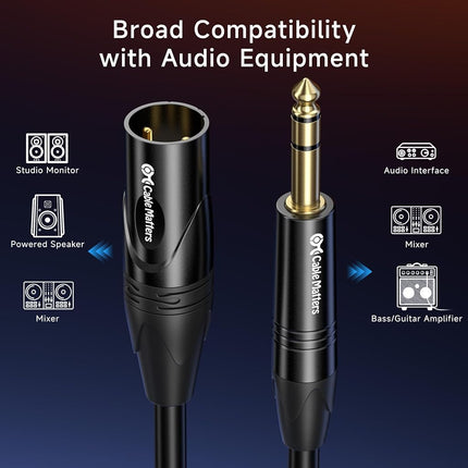 Cable Matters 6.35mm (1/4 Inch) to XLR Male to Male Cable 35 Feet