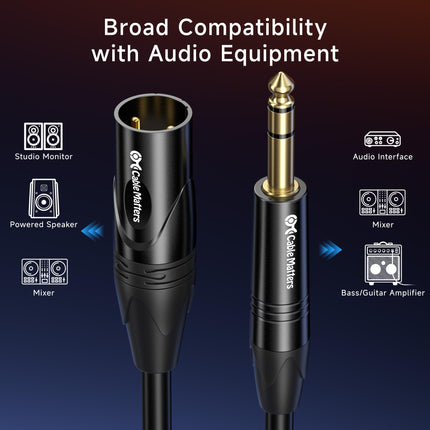 Cable Matters 6.35mm (1/4 Inch) to XLR Male to Male Cable 3 Feet