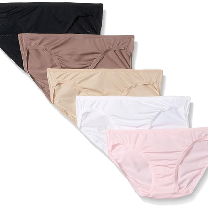 Fruit of the Loom womens5DMF051Fruit of the Loom Culottes Bikini en Microfibre, Lot de 5, Femme - Multicolore - 12