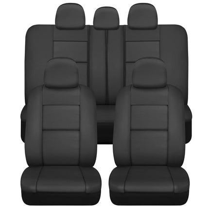 BDK Croc Skin Faux Leather Full Set Black – Front 