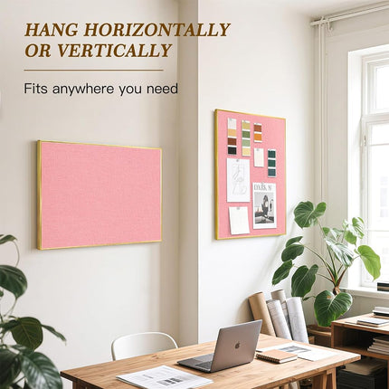 Linen Bulletin Board, 36"x24" Decorative Fabric Pin Board Vision Board