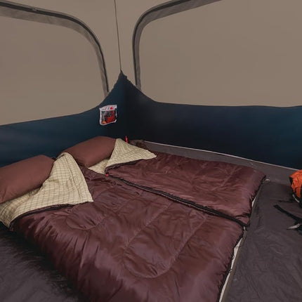 Coleman Cabin Tent with immediate installation in 1 minute, for 4/6/8/10 people with weatherproof floor, pre-fixed bars, ventilation hole and carrying bag
