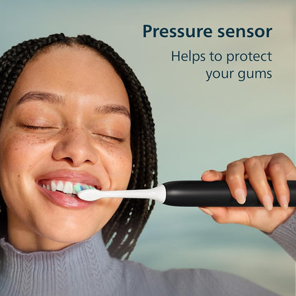Philips Sonicare 4100 Rechargeable Electric Toothbrush, 1 Brush Head, Black