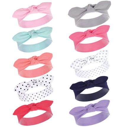 Hudson Baby Unisex Cotton and Synthetic Headbands,
