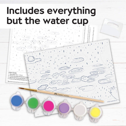 Faber-Castell Museum Series Paint by Numbers - Claude Monet Water Lilies - Number Painting for Kids and Adult Beginners