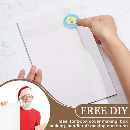 20 Pcs Book Board, Binders Board Chipboard Designer Bookboard Kraft Heavy Duty Chipboard Sheets Bookbinding Supplies for Book Binding Cover (White, 12.5 x 10 Inch 50PT)