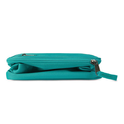 PackIt Freezable Classic Lunch Box, Teal, Built with ECOFREEZE Technology, Collapsible, Reusable, Zip Closure with Zip Front Pocket and Buckle Handle, Designed for Fresh Lunch On The Go