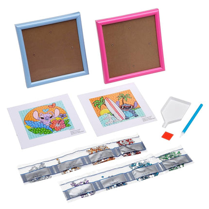 Cra-Z-Art Disney Stitch Framed Chunky Gem by Number Kit, Diamond Art Painting Kits - DIY Diamond Jewel by Number Art, Creative Gem Craft, Great Gift for Birthdays for Girls and Boys Ages 6 and Up