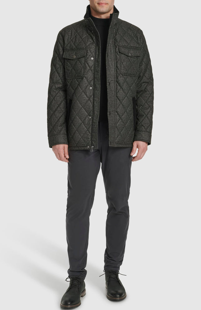 Chaqueta informal formal estampada de hombre Cole Haan, azul marino, M