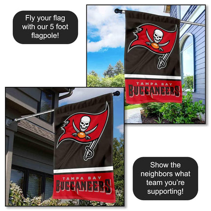 Drapeau de maison double face des Buccaneers de Tampa Bay