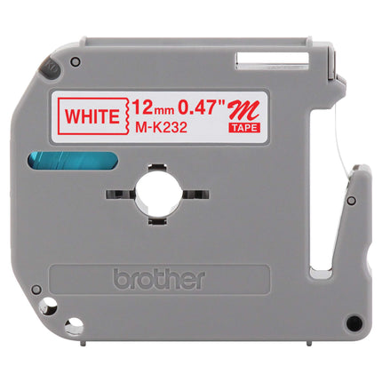 Brother M-K222BZ Labelling Tape Cassette, Red on W