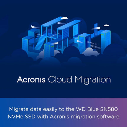 WD Blue SN580 2TB SSD, NVMe SSD, M.2 2280, PCIe Gen3, up to 4150 MB/s read speeds, nCache 4.0 Technology Includes Acronis True Image for Western Digital