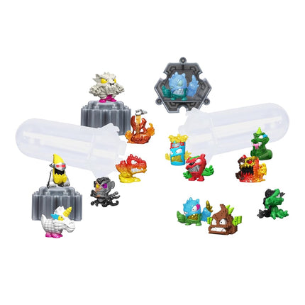 MrBeast Lab Swarms Hyper Fusion Series, Biting Hot Sauce Collectibles, Collect Over 100 Unique Swarms, Mega Lab Pack with 14 Micro Beasts, 14 Stickers & 4 Fusion Caps, Fun for Kids & Fans