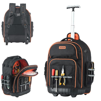 VEVOR Rolling Tool Backpack, 110 lbs Load Capacity