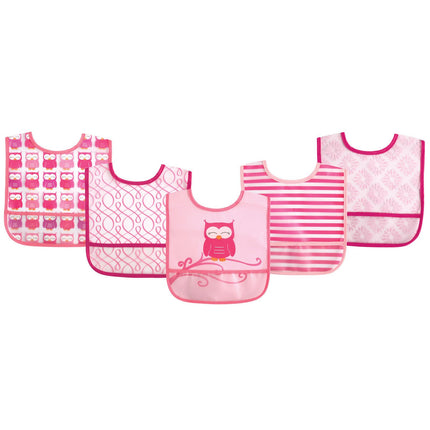Luvable Friends Unisex Baby Waterproof PEVA Bibs, 