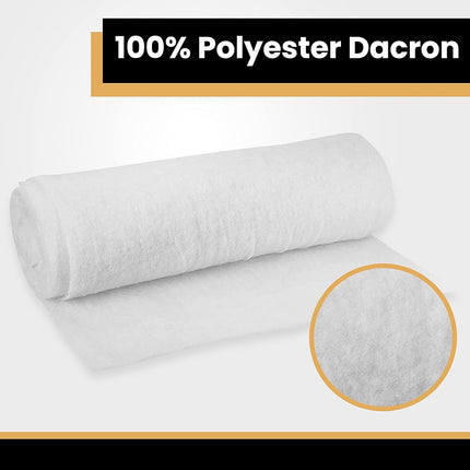 AK TRADING CO. Ouate de polyester Dacron collée de 60 pouces de large, qualité rembourrage - Support de coussin, fournitures de matelassage, rembourrage de meubles, projets d'artisanat, ouate de polyester durable - 10 verges