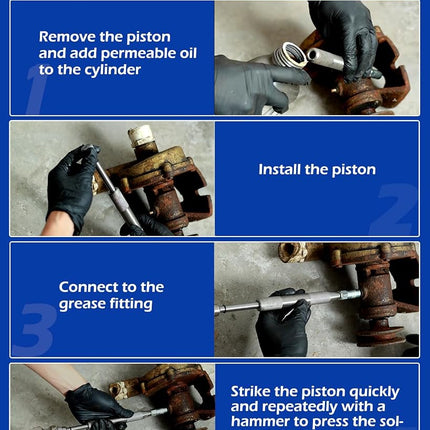 Grease Fitting Cleaning Tool Zerk Cleaner Hammer Tool Flushing Old Dried from Shafts, Bushings, Joints, Pins