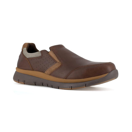 Rockport Work Primetime Work Safety Toe Casual Slip-On para Hombre, Marrón, 8.5 Ancho