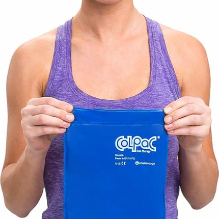 Chattanooga ColPac - Reusable Gel Ice Pack - Half Size - 7.5 in x 11 in (19 cm x 28 cm) - Cold Therapy - Knee, Arm, Elbow, Shoulder, Back - Aches, Swelling, Bruises, Sprains, Inflammation