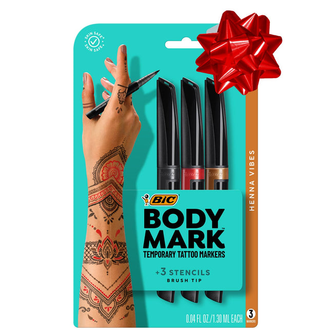 BIC BodyMark Temporary Tattoo Marker, Henna Vibes,