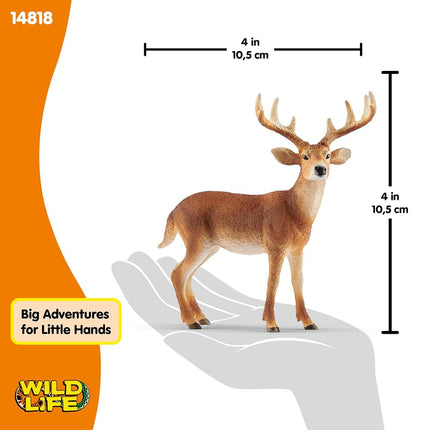Schleich Wild Life - White-Tailed Buck Toy Figurine - Kids Ages 3+ | 14818