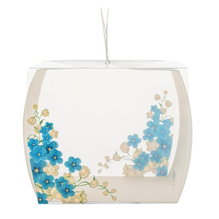 Restaurantware-4 Inch x 4.25 Inch Individual Cupcake Boxes, 100 Disposable Cupcake Display Boxes - with Handle, Flower Accent, Clear Plastic Single Cupcake Containers, for Weddings Or Birthdays