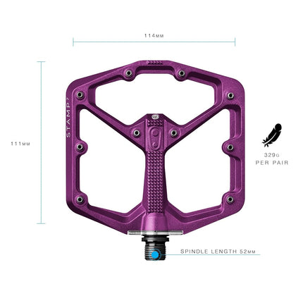 Crankbrothers Stamp-7 Pedals - Large, Purple