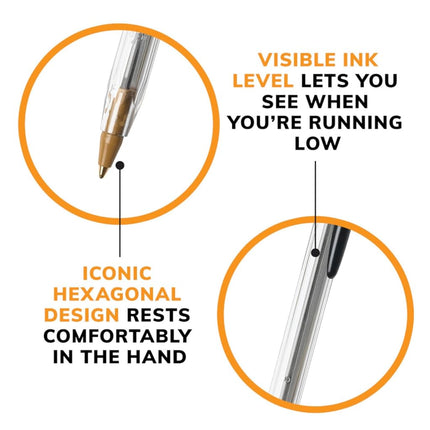 BICMS11BE - BIC Cristal Xtra Smooth Stick Ballpoint Pen by BIC