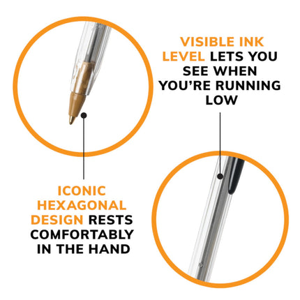 BICMS11BE - BIC Cristal Xtra Smooth Stick Ballpoint Pen by BIC