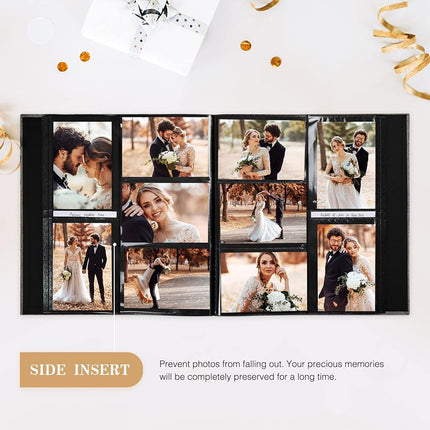 potricher Photo Album for 4x6 1000 Photos Linen Cover Extra Large Capacity Photo Book for Family Wedding Anniversary Baby (Dark Green, 1000 Pockets)