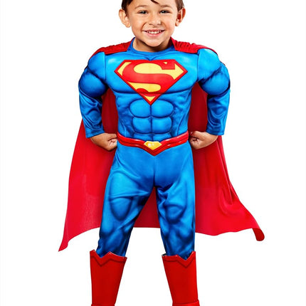 Rubie's Boy's Superman Deluxe Padded Costume Jumpsuit and Cape, 4T