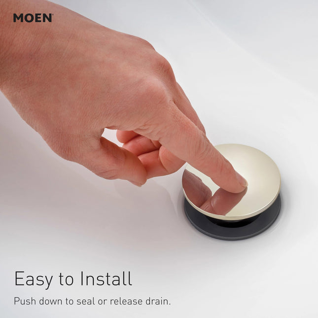 Moen Revyl Matte Black One-Handle Single Hole Modern Bathroom Sink Faucet with Optional Deckplate and Spring Loaded Drain Assembly, 84771BL